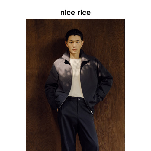 nicerice好饭宽松短款翻领棉服
