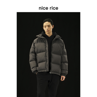 拉链立领休闲白鸭绒加厚羽绒服NCD10050 r.系列经典 nice rice好饭