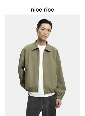 nice rice好饭 26春季新品短款廓形落肩袖翻领休闲夹克NIC06014