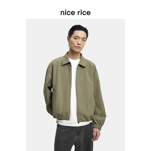nice rice好饭 26春季新品短款廓形落肩袖翻领休闲夹克NIC06014