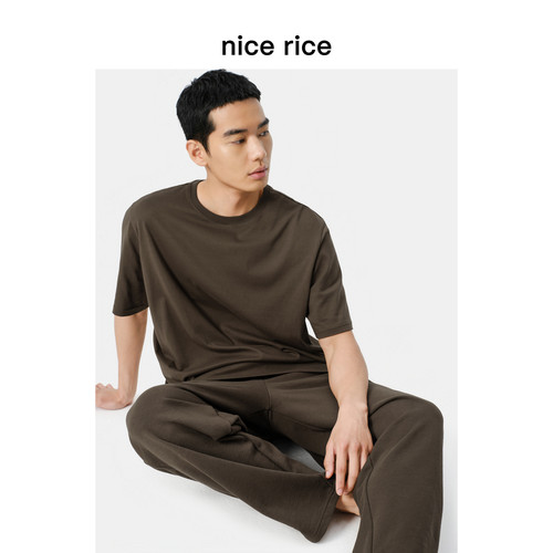 nicerice好饭针织圆领短袖T恤