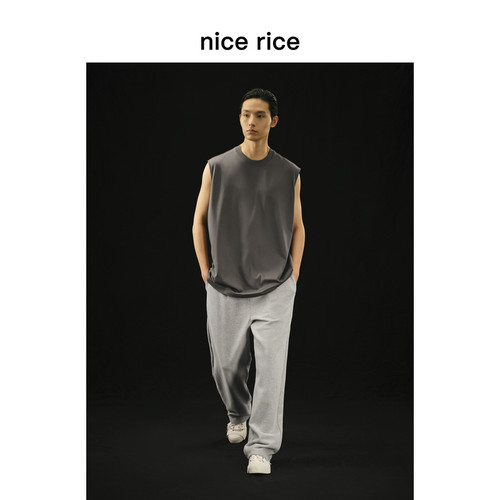 nicerice好饭全棉直筒休闲卫裤