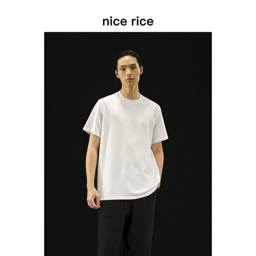nice rice好饭 r.系列220G全棉休闲短袖T恤[商场同款]NCC02016