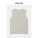 nice 窿儿童微弹圆领背心NGX01092 有机棉混纺小袖 rice好饭 童装