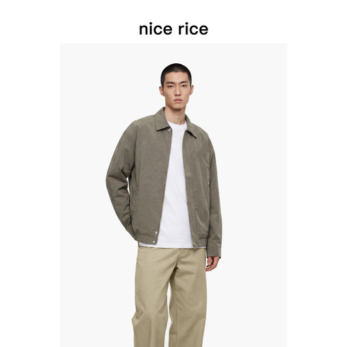 nicerice好饭宽松翻领口袋夹克