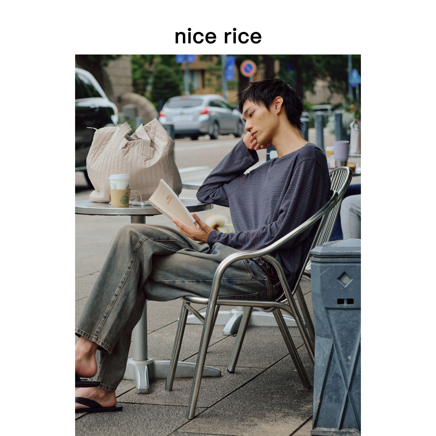 nice rice好饭 26秋季新品12.2盎司直筒水洗磨破牛仔裤男NIQ13136