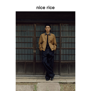 rice好饭 原色牛仔裤 25冬季 全棉水洗宽松经典 男NHD13007 新品 nice
