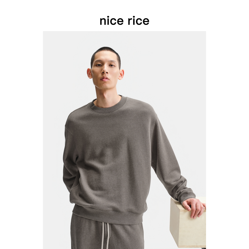 nicerice好饭全棉花纱宽松卫衣