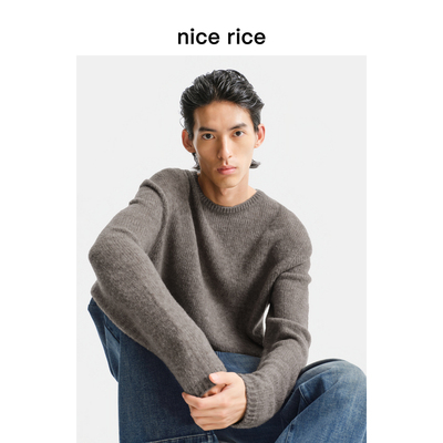 nicerice好饭直身轻薄圆领毛衫