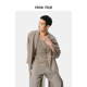 居家系列210G条纹肌理道袍开衫 nice rice好饭 廓形外套NGQ06093