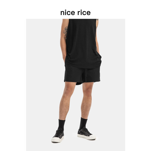 nicerice好饭三分针织短裤