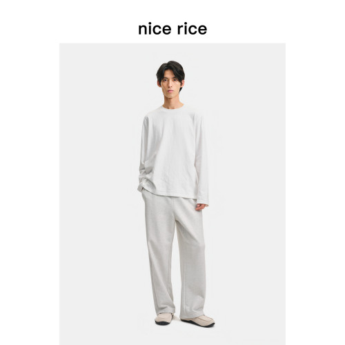 nicerice好饭宽松绒感针织卫裤