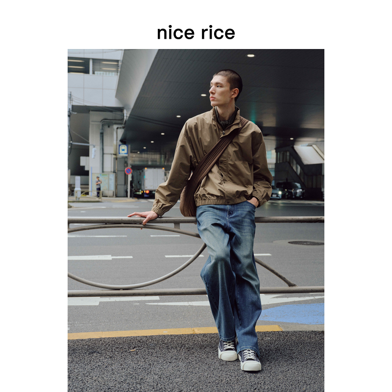 nicerice好饭宽松水洗牛仔裤