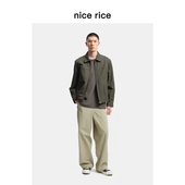 休闲长裤 nice 男NIC11065 新品 全棉盐缩宽松工装 rice好饭 26春季