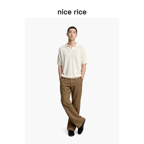 nicerice好饭直筒插袋休闲裤