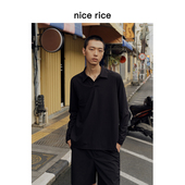 s.系列Polo领防晒速干弹力暗扣长袖 nice rice好饭 T恤男NGC02029