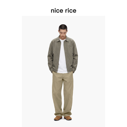 nicerice好饭半松紧腰休闲裤