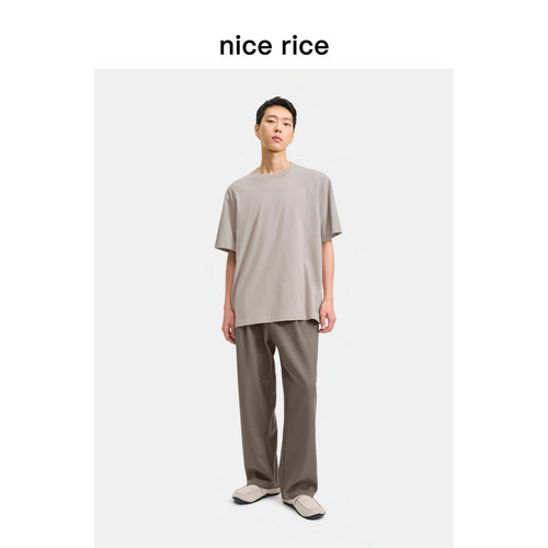 nicerice好饭宽松微锥休闲长裤