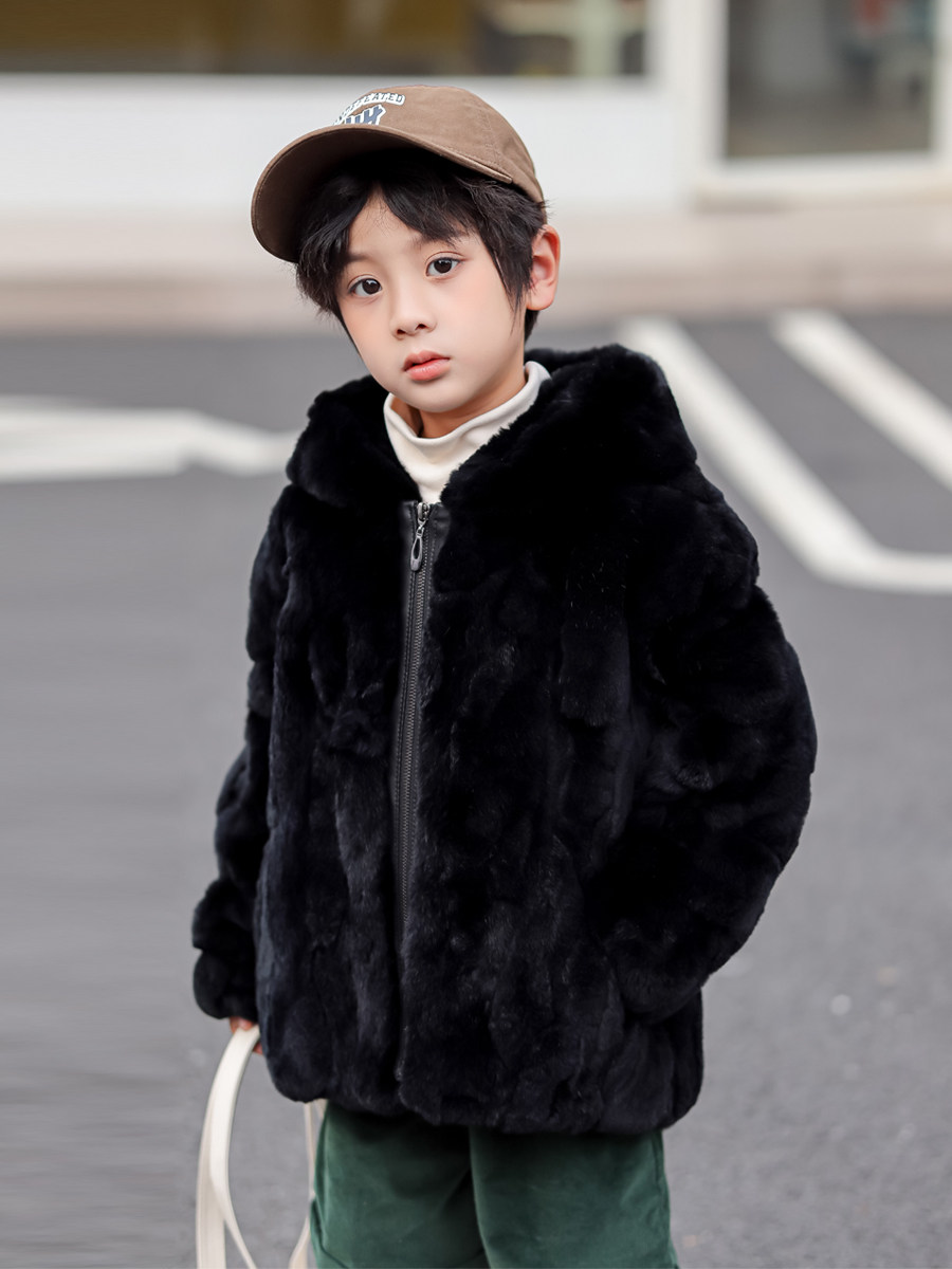 儿童皮草外套真獭兔毛皮毛一体加厚棉衣男童宝宝保暖棉袄小孩棉服,童装/婴儿装/亲子装,皮草/仿皮草,淘宝优惠券,粉丝福利购,淘宝优惠卷