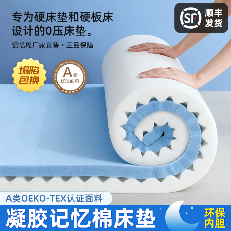 记忆棉床垫慢回弹波浪鸡蛋棉榻榻米床垫学生宿舍床垫防滑A类折叠