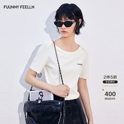 FF仿佛正肩修身气质通勤t恤