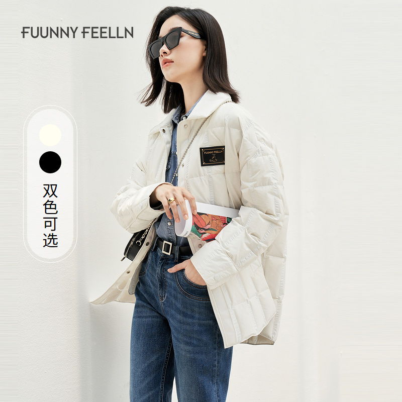 商场同款白色白鸭绒外套