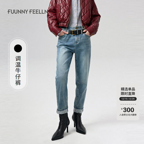 牛仔裤女长裤小脚高腰