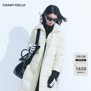 FF仿佛羽绒服女2025冬季新款绗缝保暖加厚中长款百搭显瘦外套