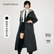 FF仿佛冬季 设计感 气质通勤中长款 新款 灰色毛呢外套女时尚