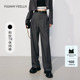 垂感直筒西装 女时尚 裤 西裤 中性风垂感高腰直筒裤 FF仿佛新款