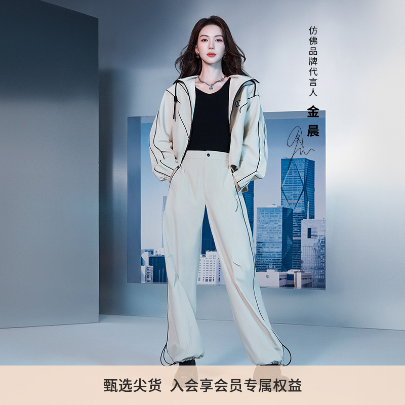 设计感酷感休闲运动风廓形夹克