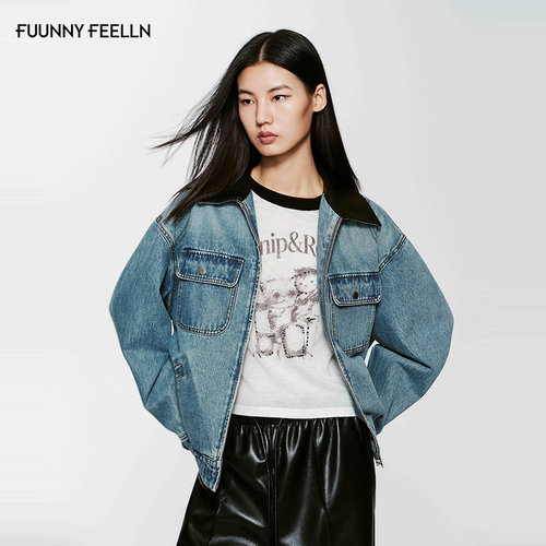 FF仿佛做旧水洗牛仔外套
