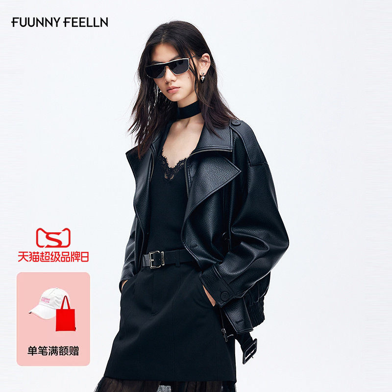 FF仿佛飞行员夹克仿皮皮衣图片