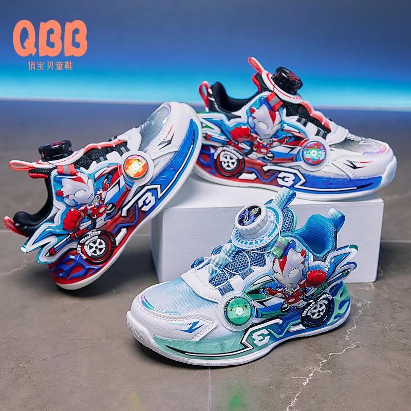 男童鞋2025春季新款带灯运动鞋