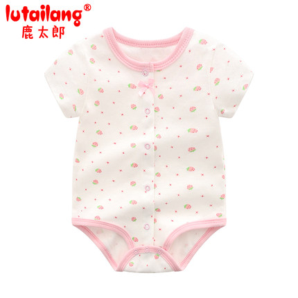 新生婴儿连体衣夏季包屁衣服薄款三角哈衣宝宝夏天可爱公主夏装女