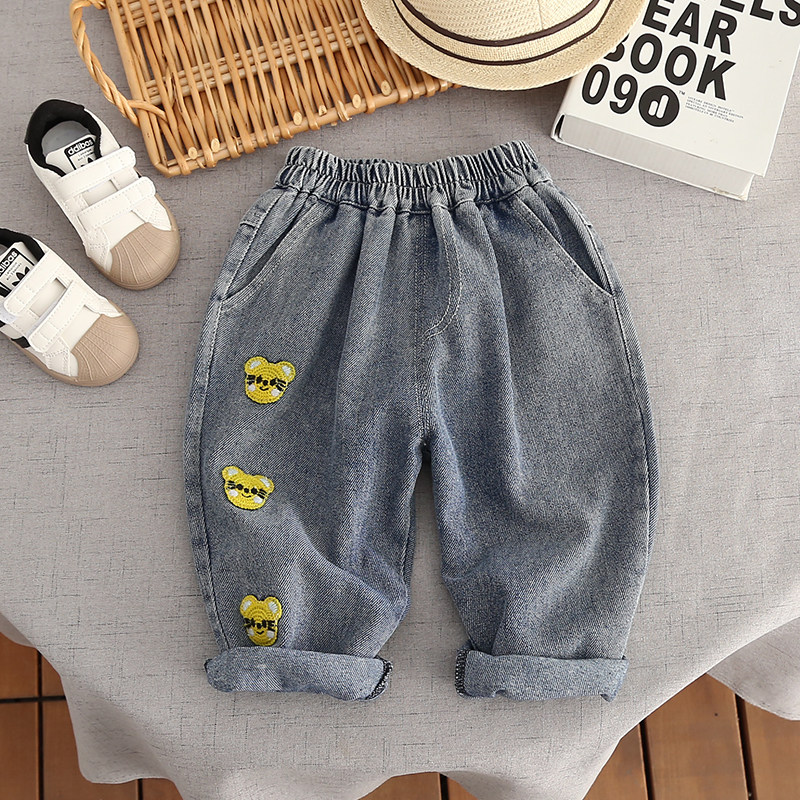 儿童裤子男童牛仔裤宝宝裤春秋装2023新款秋季小男孩休闲宽松长裤,童装/婴儿装/亲子装,裤子,淘宝优惠券,粉丝福利购,淘宝优惠卷