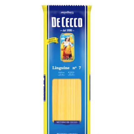 意大利进口得科7#扁身型意大利面粗扁面直面意面意粉500g*24袋