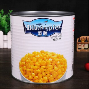 泰国进口蓝鹊即食甜玉米粒罐头2500g披萨玉米烙原料固形物74%