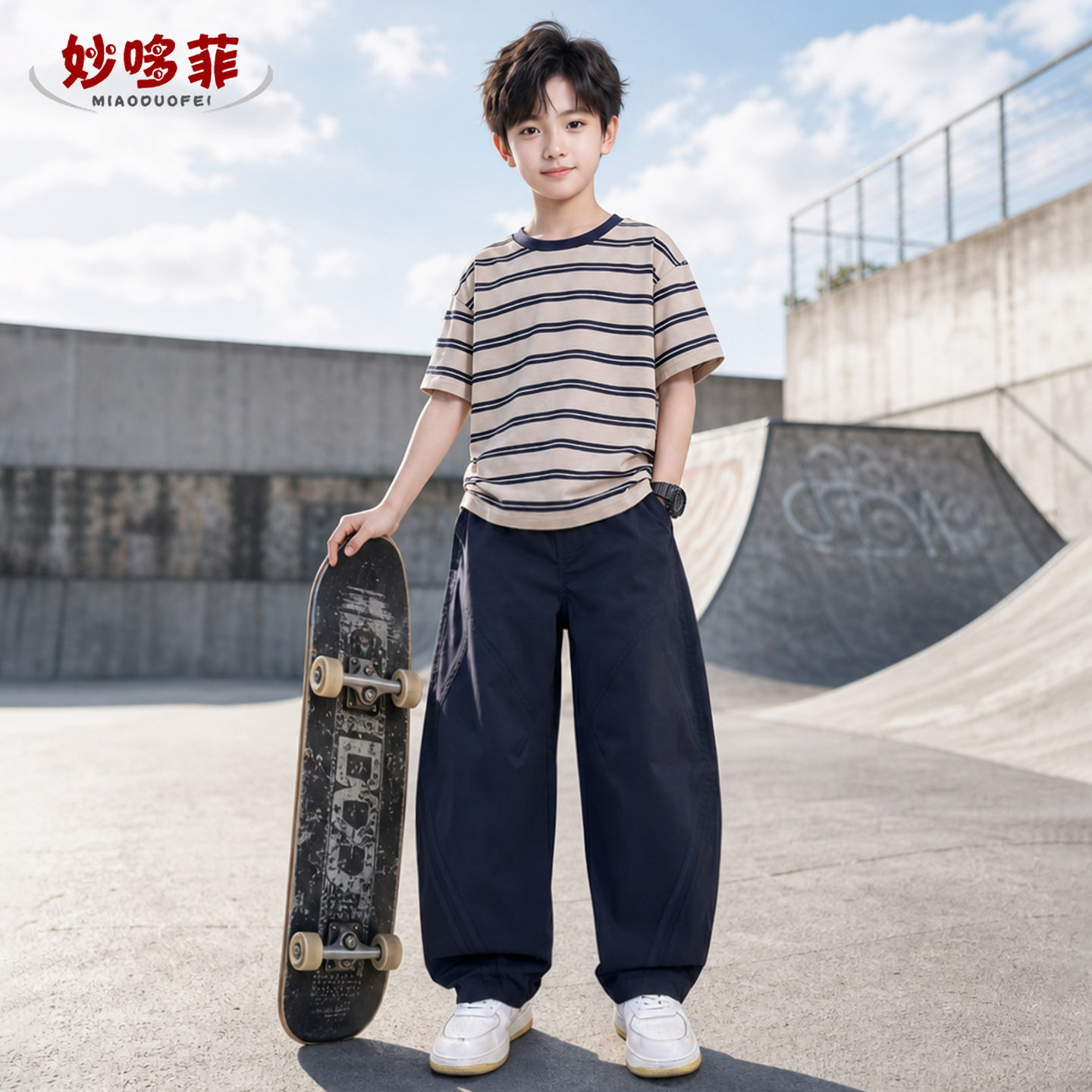 童装男童夏套装2026新款儿童夏装圆领短袖薄款运动衣服男孩中大童
