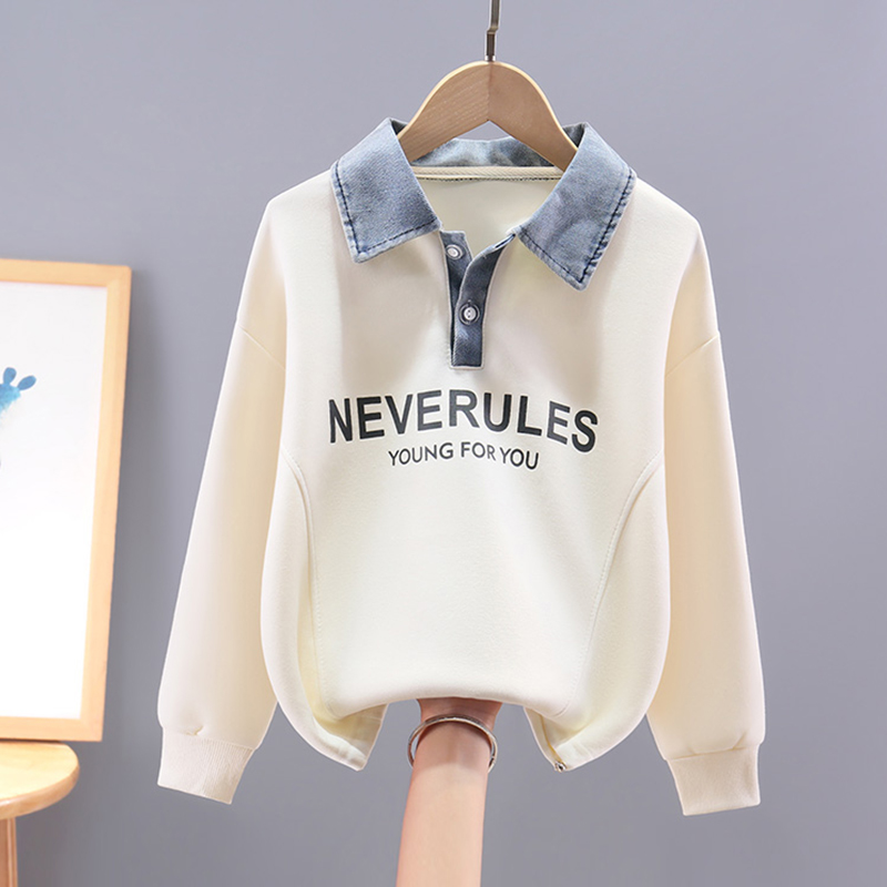 女童加绒卫衣秋冬2025新款儿童保暖一体绒女孩洋气时髦上衣中大童