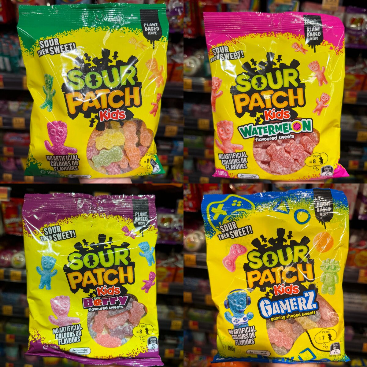 香港代购 Sour Patch酸甜小熊软糖 多口味果汁软糖零食