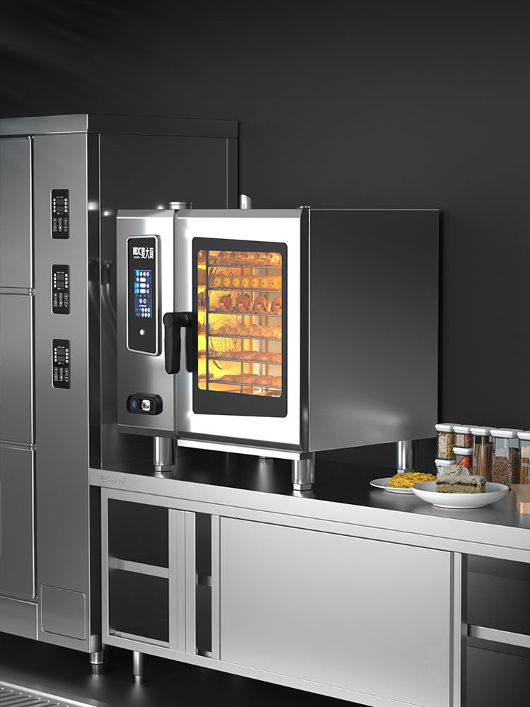 用麦大万能型蒸烤箱商全自动大电烤箱酒店mdc-zkc1热风循环蒸烤一