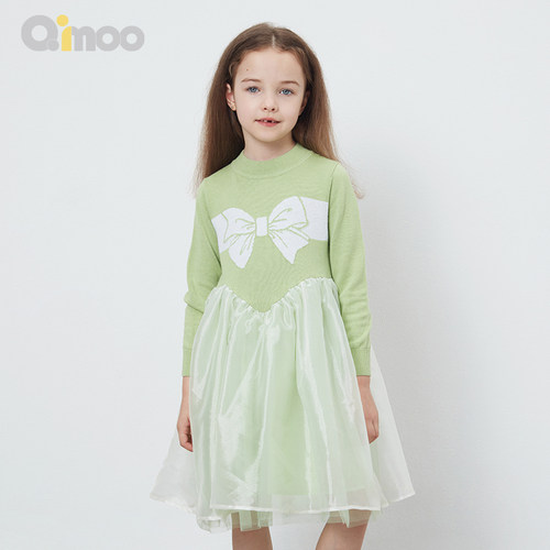 qimoo淇木女童连衣裙春季
