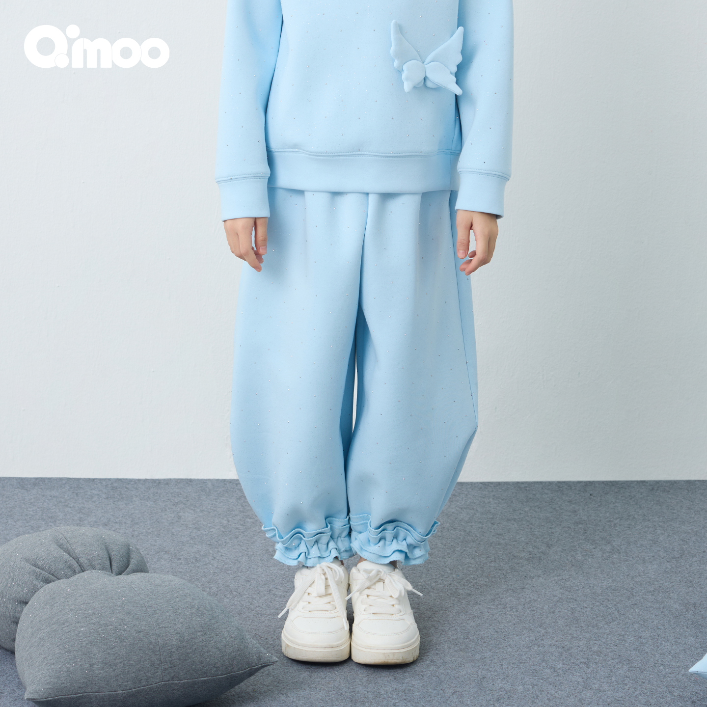 Qimoo25冬季新款童装女童时尚休闲花苞舒适束脚卫裤QSS4KC107A,童装/婴儿装/亲子装,运动裤卫裤,淘宝优惠券,粉丝福利购,淘宝优惠卷