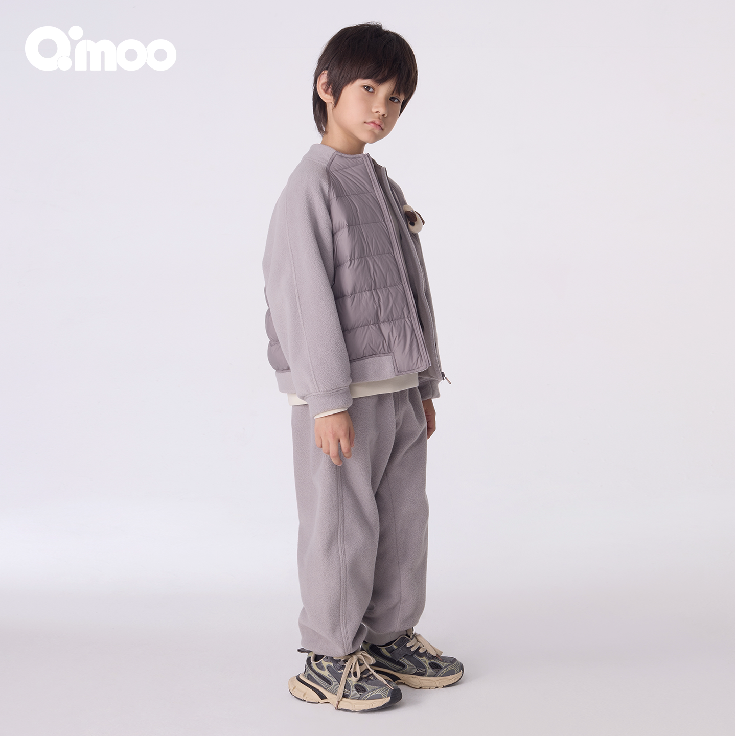 Qimoo淇木25秋季新款童装男女童柔软舒适百搭休闲裤QSS3KP419D