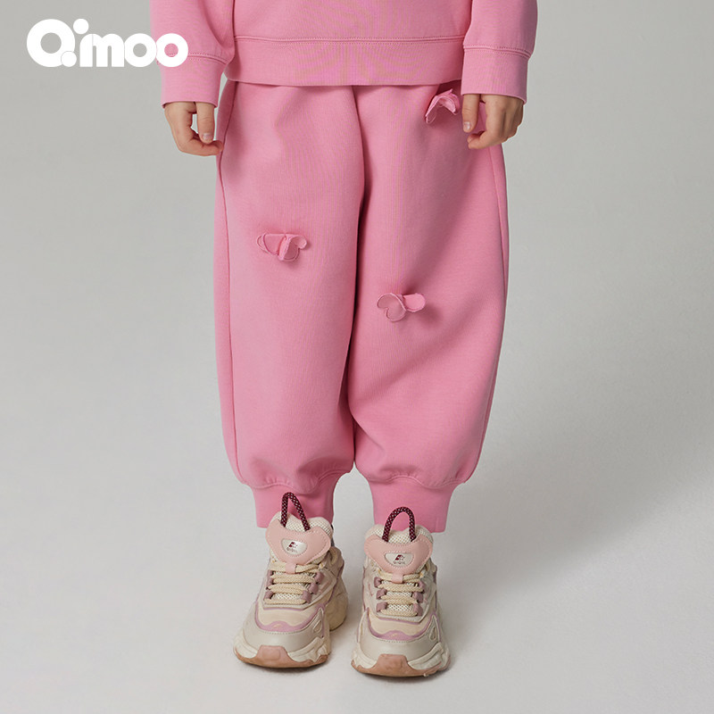 Qimoo淇木秋季新款童装女童商场同款玩偶挂件长裤子QCL3KC304C,童装/婴儿装/亲子装,裤子,淘宝优惠券,粉丝福利购,淘宝优惠卷