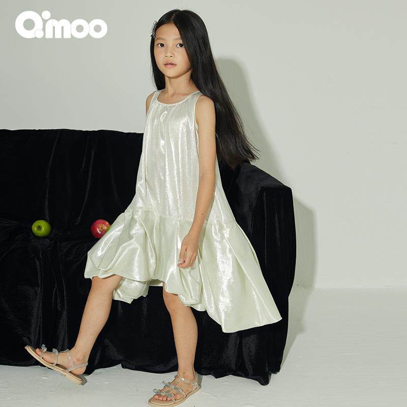 Qimoo淇木25夏季新款童装女童金属色泽花苞型连衣裙QSS2LP125A,童装/婴儿装/亲子装,连衣裙,淘宝优惠券,粉丝福利购,淘宝优惠卷