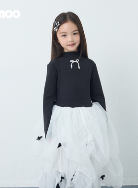 Qimoo淇木25冬季新款童装女童加绒针织公主生日连衣裙QSS4LP209B