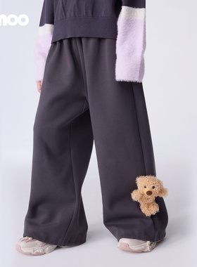 Qimoo淇木2025冬新款女童运动裤外穿舒适休闲长裤子QSS4KP169A