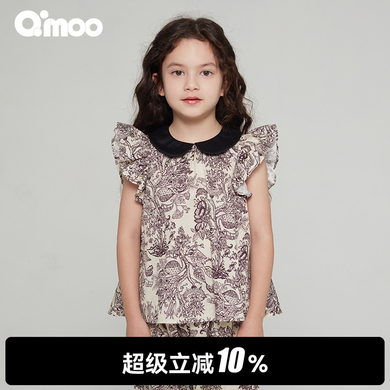 qimoo淇木翻领无袖套头衫